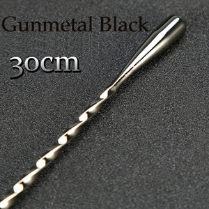 Stainless Steel Bar Spoon – Twisted Cocktail Mixing Spoon in Multiple Colors (London Series)