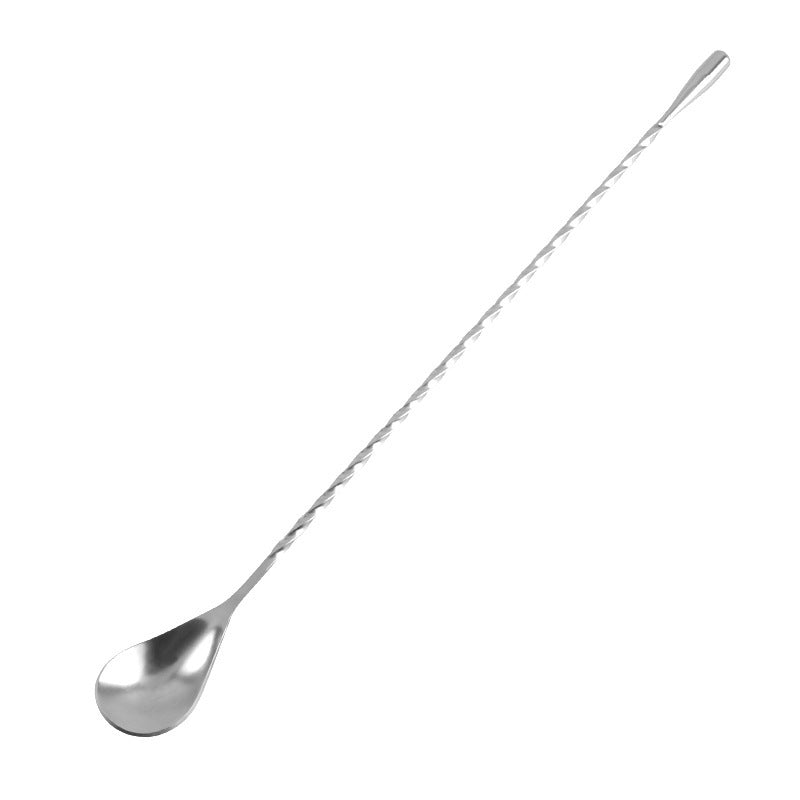 Water Drop Bar Spoon – Fine Thread Stainless Steel Cocktail Stirrer (Rome Series)