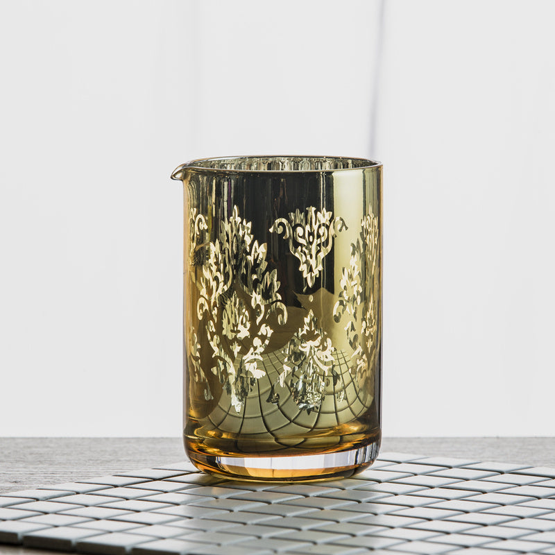Japanese-Style Crystal Mixing Glass – Classic Cocktail Stirring Cup with Pouring Spout (Tokyo Series)