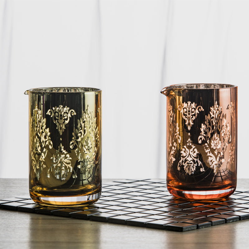 Japanese-Style Crystal Mixing Glass – Classic Cocktail Stirring Cup with Pouring Spout (Tokyo Series)