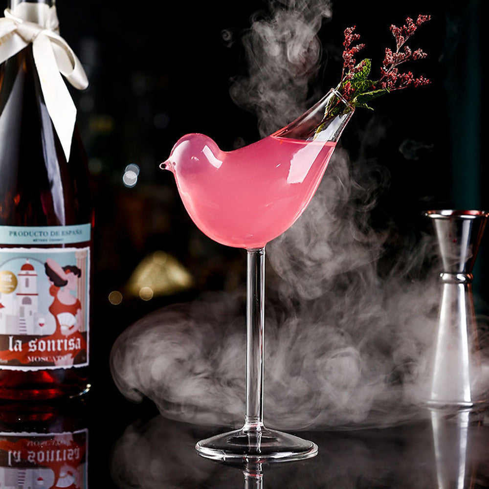 Creative Bird-Shaped Cocktail Glass – Artistic Wine Goblet for Bars & Events (Barcelona Series)