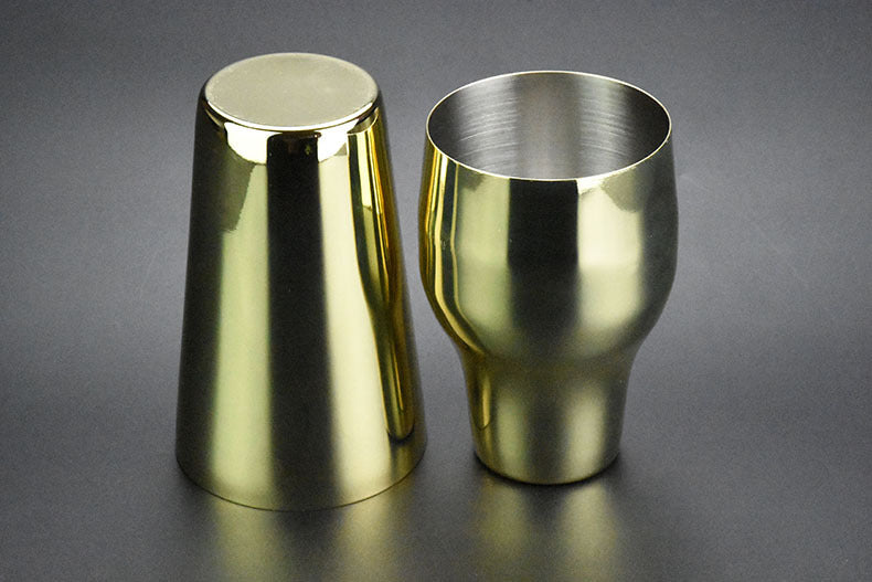 Copper-Plated Tall Cocktail Shaker – 650ml Two-Piece Stainless Steel Mixer (Rome Series)
