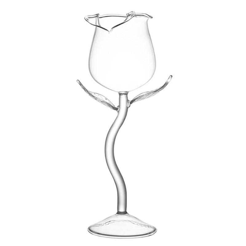 Rose-Shaped Wine Glass – 100ml Elegant Goblet for Wine & Cocktails (Paris Series)