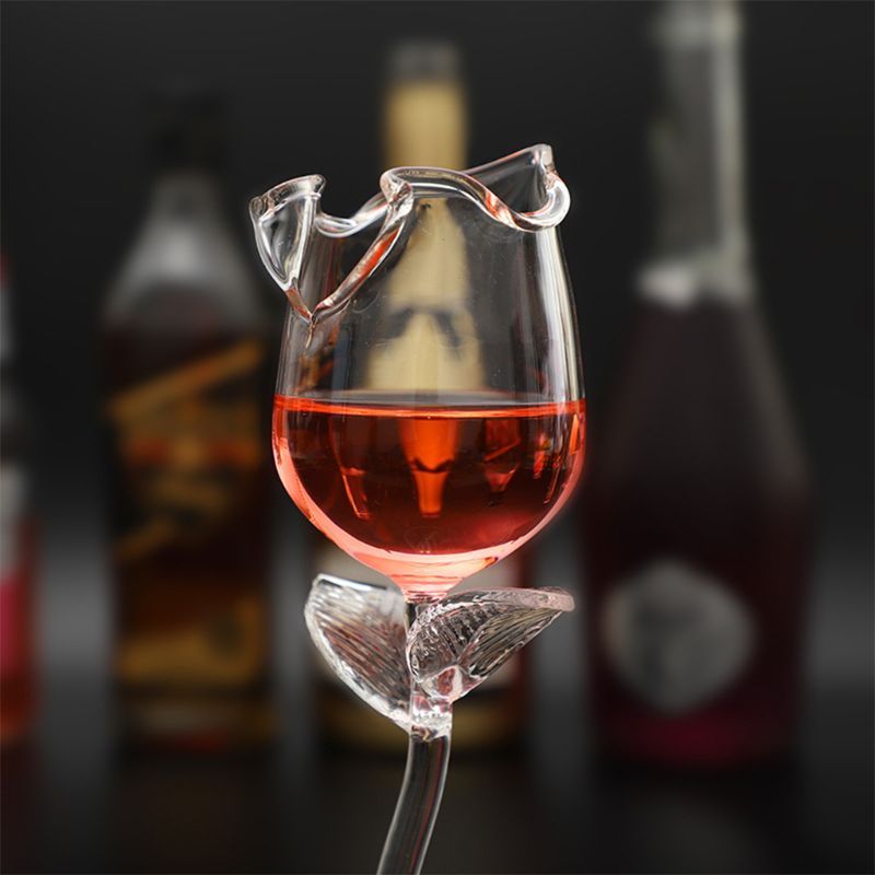 Rose-Shaped Wine Glass – 100ml Elegant Goblet for Wine & Cocktails (Paris Series)