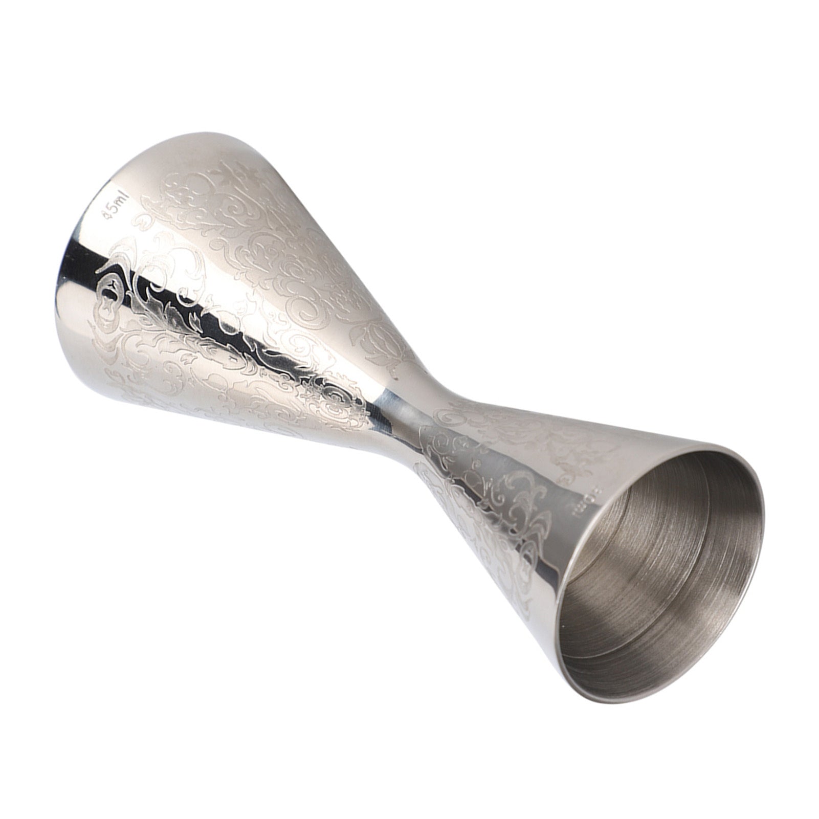 Tattoo-Style Cocktail Jigger – 30/45ml Stainless Steel Measuring Cup with Engraved Scale (Barcelona Series)