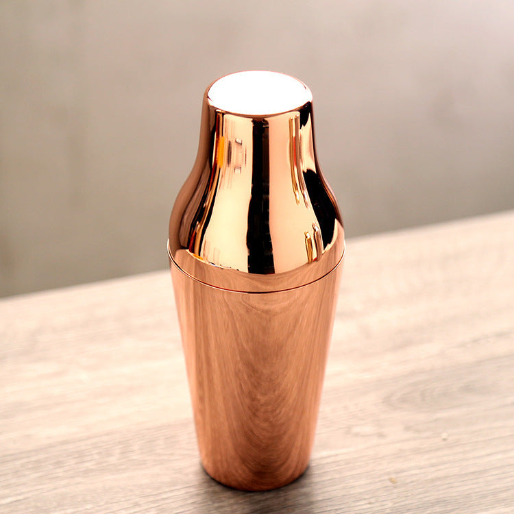Copper-Plated Tall Cocktail Shaker – 650ml Two-Piece Stainless Steel Mixer (Rome Series)