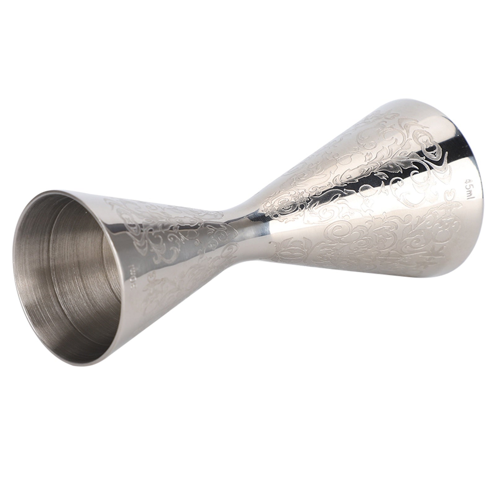 Tattoo-Style Cocktail Jigger – 30/45ml Stainless Steel Measuring Cup with Engraved Scale (Barcelona Series)
