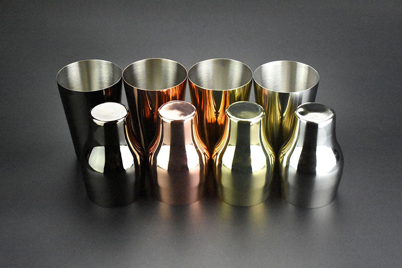 Copper-Plated Tall Cocktail Shaker – 650ml Two-Piece Stainless Steel Mixer (Rome Series)