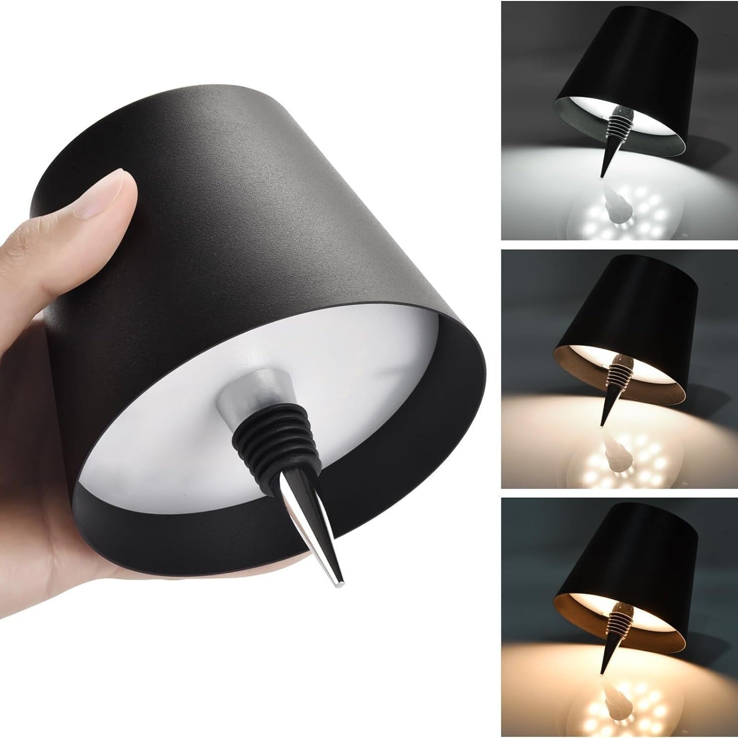 LED Rechargeable Wine Bottle Table Lamp – Dimmable Ambient Light for Creative Home Decor