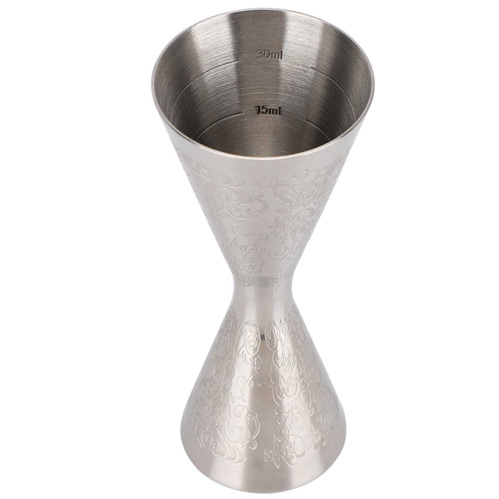 Tattoo-Style Cocktail Jigger – 30/45ml Stainless Steel Measuring Cup with Engraved Scale (Barcelona Series)