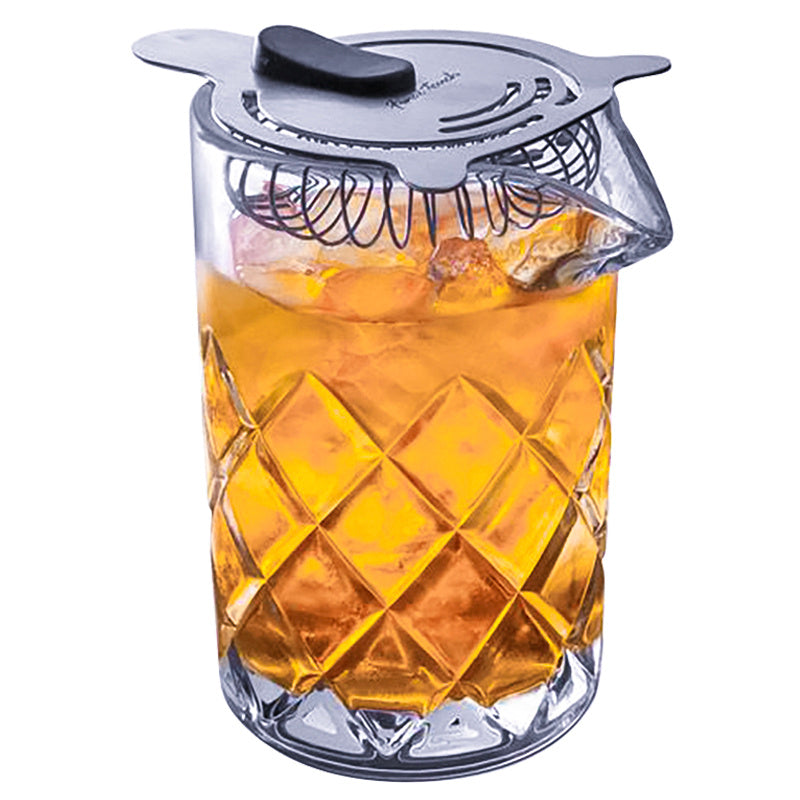 Diamond-Cut Crystal Mixing Glass – Carved Cocktail Stirring Cup (Dubai Series)
