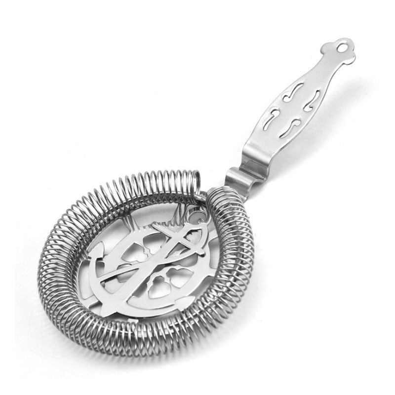 European-Style Hawthorne Cocktail Strainer – Stainless Steel Bar Tool for Bartenders & Mixology