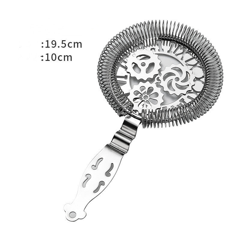 European-Style Hawthorne Cocktail Strainer – Stainless Steel Bar Tool for Bartenders & Mixology