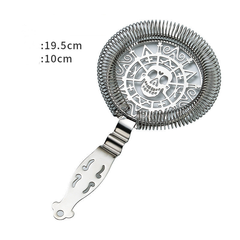 European-Style Hawthorne Cocktail Strainer – Stainless Steel Bar Tool for Bartenders & Mixology